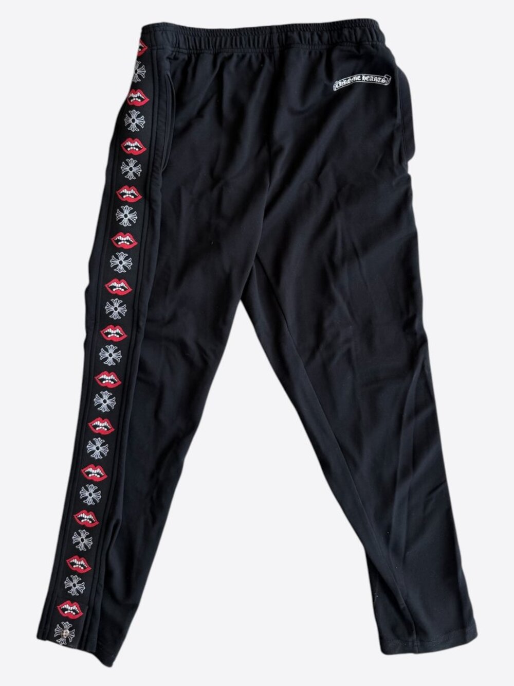 Chrome Hearts Black Matty Boy Chomper Cross Track Pants